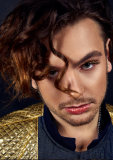 Close up of model Owen taken from a fashion shoot published in British Editorial magazine