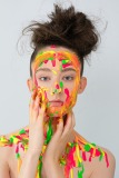 Dripping paint makeup