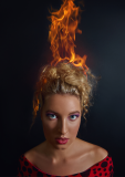 Girl on fire as published in British Editorial magazine