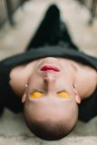 Yellow eye makeup
