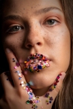 Freckles and messy sparkles