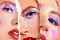 Creative beauty look created for the  front cover of British Editorial magazine