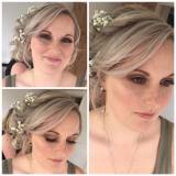 Beautiful natural bridal makeup for Bridesmaid Charlotte, getting ready at Osborne Cottage near Danby. Hair by Dream Hairstyling and Beauty. Makeup by Gemma Rimmington.