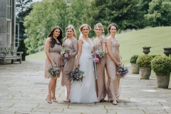 Bride Gemma and her bridal party at Wynyard Hall