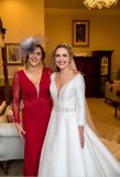 Beautiful bride Leanna and her mum - both look stunning for her wedding at Gisborough Hall