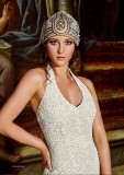 Vintage beauty and styling for bridal model Christina