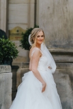 A stunning capture of bride Gemma after her wedding service at Wynyard Hall