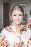 Natural beauty Helen looks so pretty on her wedding morning at Grinkle Park, North Yorkshire. Makeup by Gemma Rimmington.