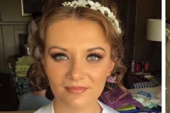 Dream Wedding Winner Jessica dressed and ready for her wedding at Crathorne Hall in Yarm. Makeup by Gemma Rimmington.