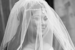 Stunning asian Bride Kay looks beautiful with her sheer lace veil. Wedding took place at The Tree House in Alnwick, Northumberland. Makeup by Gemma Rimmington.