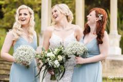 Smiling bridal party at Rushpool Hall