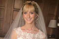 Beautiful natural bridal makeup on bride Vicky at Rushpool Hall