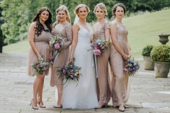 Bride Gemma and her bridal party at Wynyard Hall