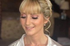 Glowing natural makeup on bride Vicky who got married at Rushpool Hall