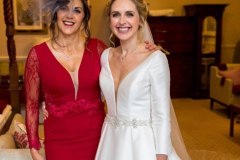 Beautiful bride Leanna and her mum - both look stunning for her wedding at Gisborough Hall