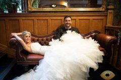 Stunning bride Harriet taking a moment to enjoy her reception!