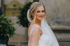 A stunning capture of bride Gemma after her wedding service at Wynyard Hall