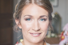 Natural beauty Helen looks so pretty on her wedding morning at Grinkle Park, North Yorkshire. Makeup by Gemma Rimmington.