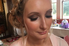 Flawless and glowing makeup on this beautiful bridesmaid. Using Urban Decay Naked pallette and Ardell wispies. The venue was Broughton Hall in Skipton, North Yorkshire. Makeup by Gemma Rimmington.