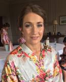 Flawless skin, nude eye shimmer and nude gloss for this natural bride Helen who married at Crathorne Hall near Yarm.