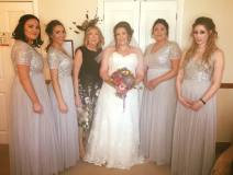 Bridal party makeup for full group of ladies - wedding near Richmond.