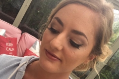 Guisborough bride wearing a very natural but polished makeup look for the wedding.