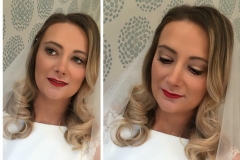 Vintage bridal makeup on bride Gemma