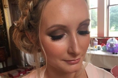 Soft glam bridesmaid look for this wedding at Broughton Hall in Skipton.