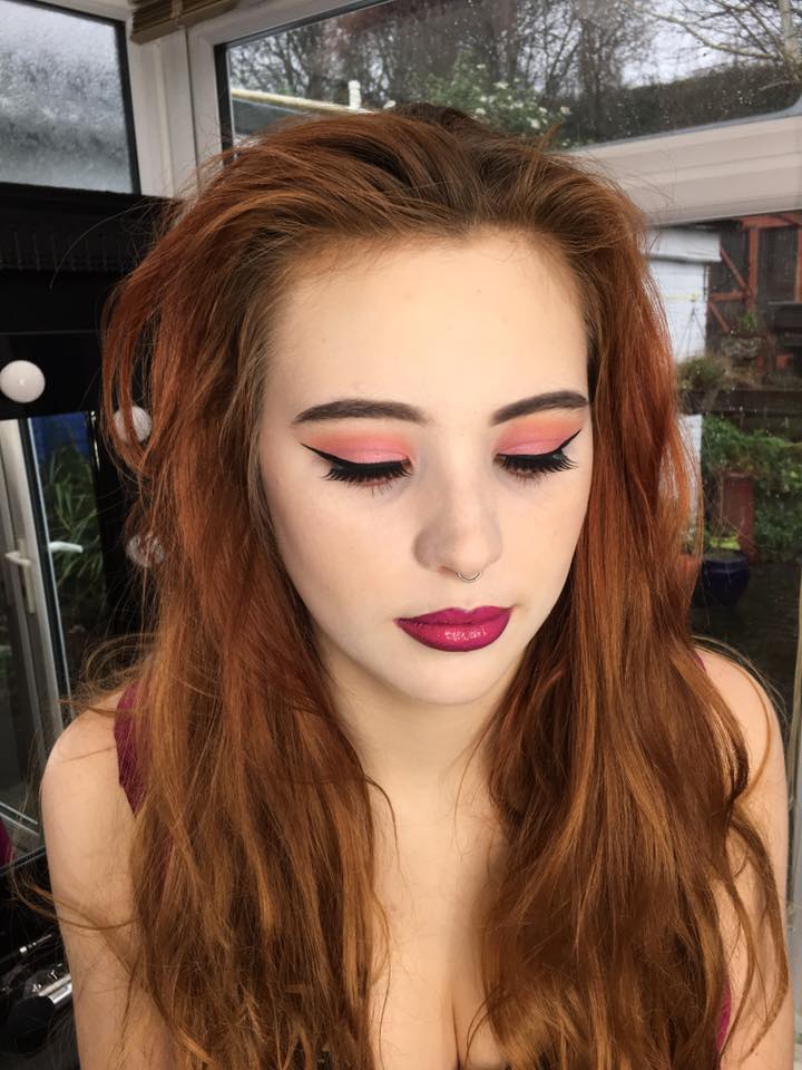 Lottie in the makeup studio pre-shoot