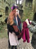 Rachel dressing Lottie for her photography session