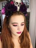 Lottie just finished getting her makeup done in the studio