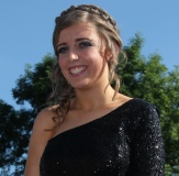 Prom makeup consisted of dark grey smokey eyes, highlighting and contouring and nude lips.