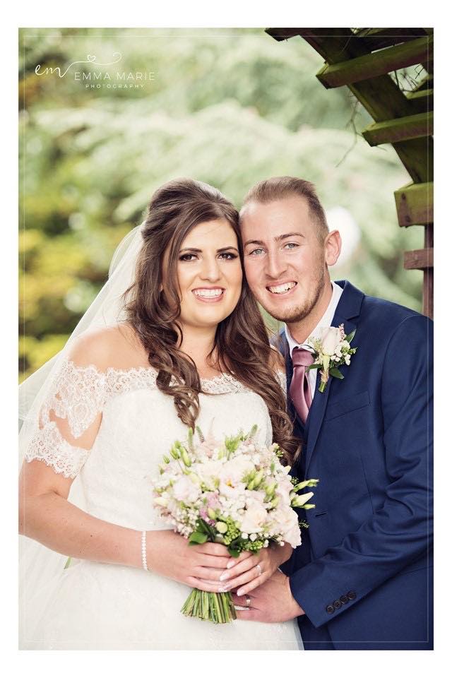 Glowing skin, smokey eye and a nude lip was the chosen bridal look for stunning Bride Aimee