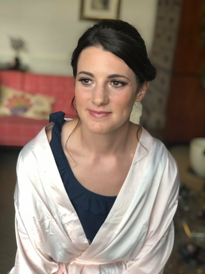 Glowing and flawless makeup for this bride at Guisborough Hall