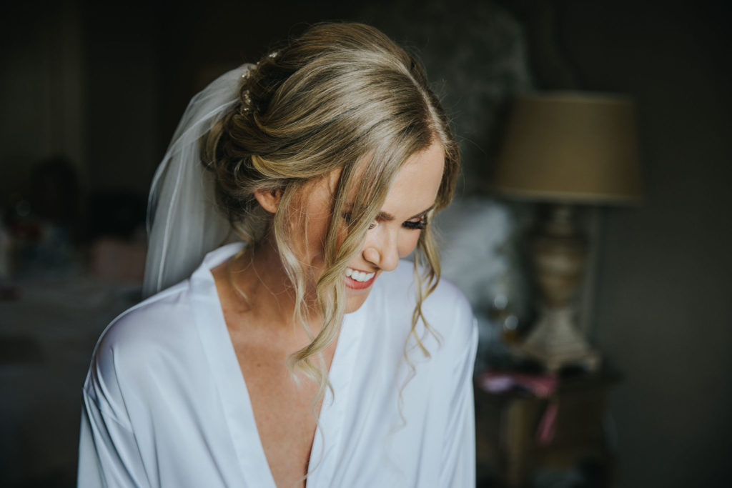 Glowing flawless bridal party makeup for Gemma on the morning of her wedding