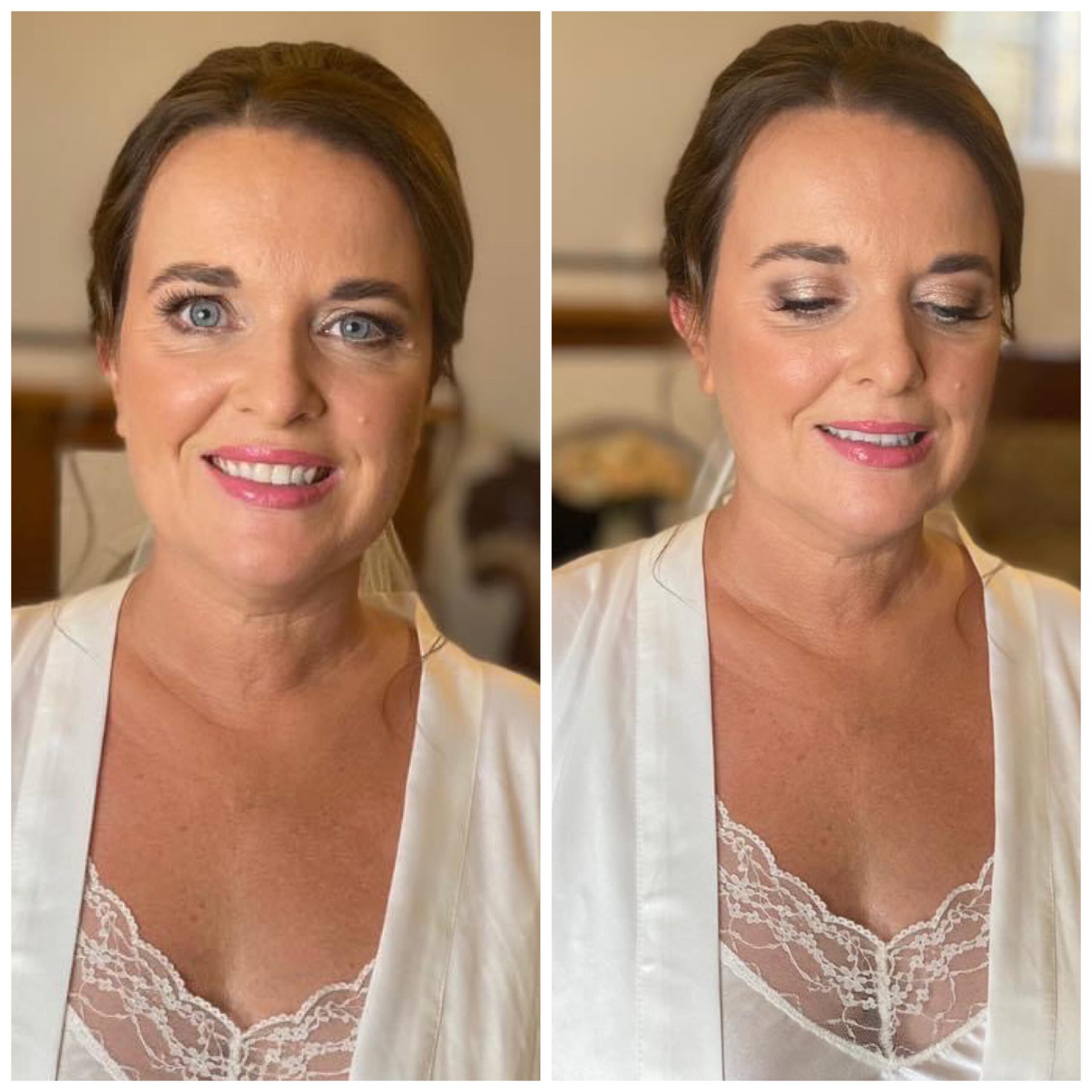 Natural glam bridal makeup