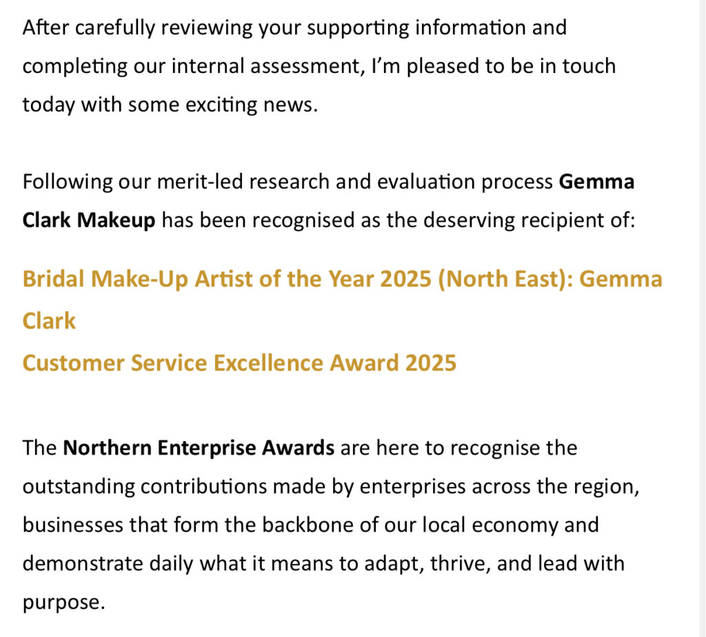 Gemma Clark - Makeup Artist wins 23 awards