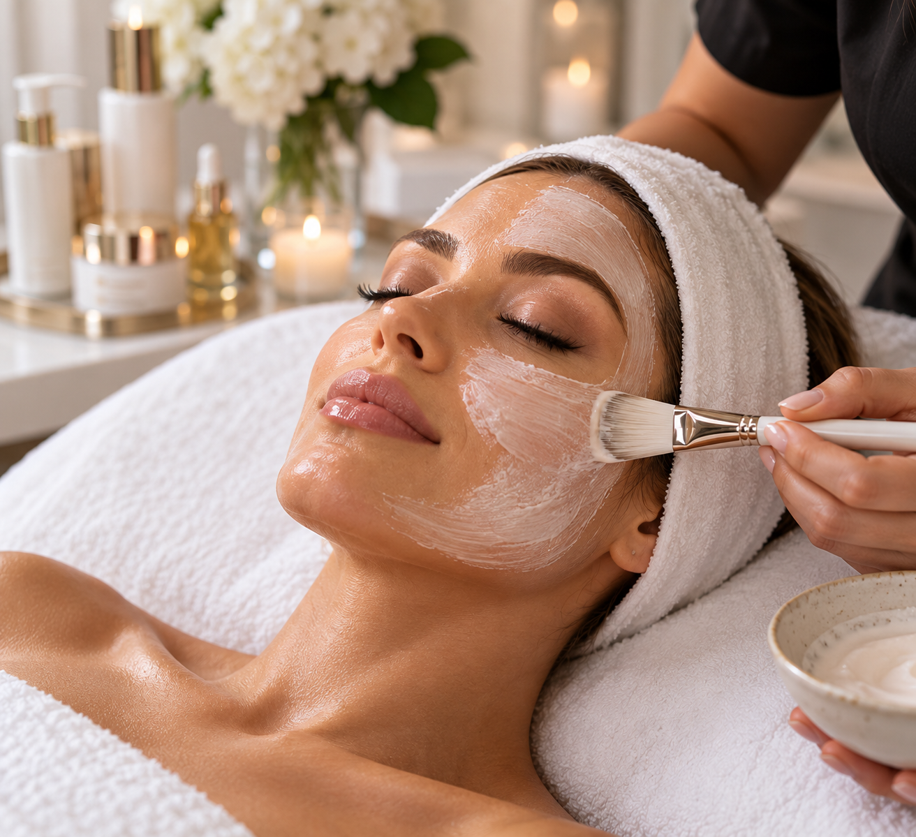 Bridal skincare prep facial